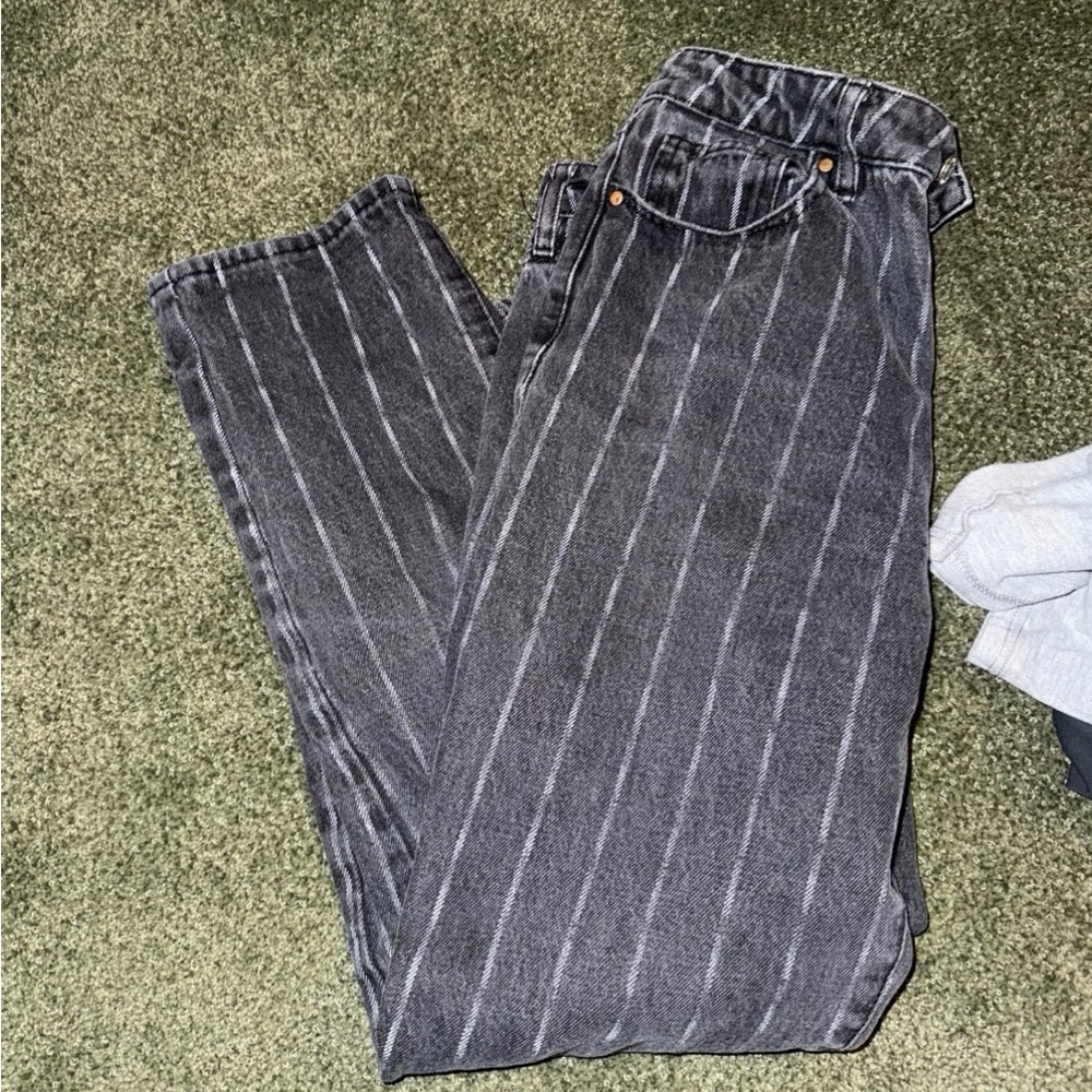 Striped Gray Women Jeans Pacsun